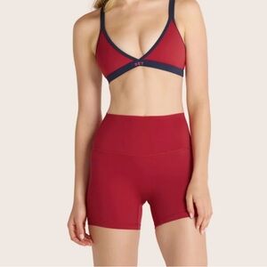 SET ACTIVE XXL AIRLUXE BREATHE SHORTS  LADYBUG RED NAVY SHORT workout Pilates